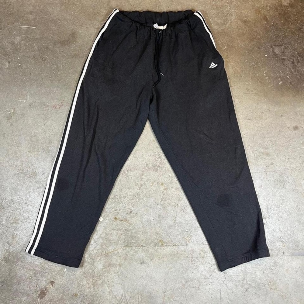 Vintage 80s Black and white Adidas sweatpants Size men's Large
